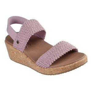 Skechers Ladies Arch Fit Beverlee - Springy Feels Purple Wedge Sandals Sz 11 New